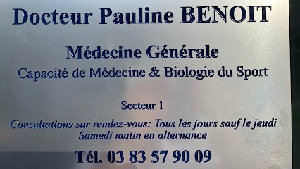 Dr Pauline Benoit, Médecin Généraliste à Vandoeuvre-lès-Nancy